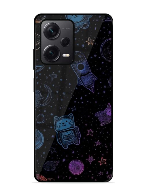 Cosmic Cat Chaos Glossy Soft Edge Case for Xiaomi Redmi Note 12 Pro Plus (5G) Chachhi