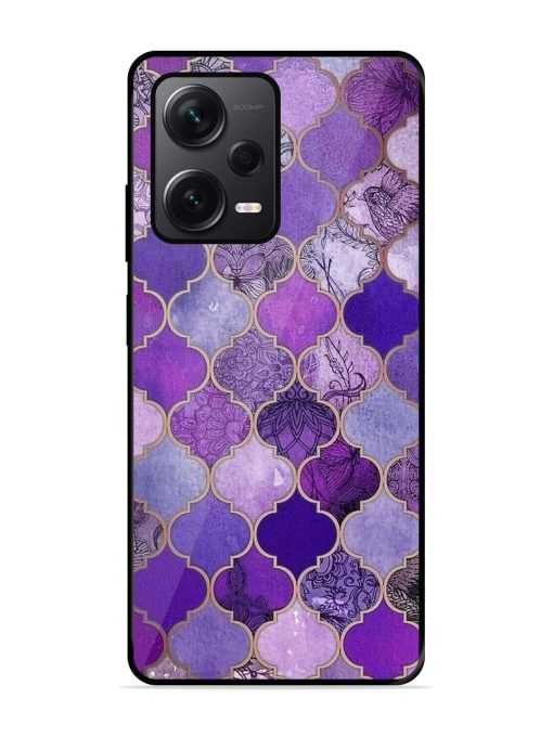 Purple Mosaic Magic Glossy Soft Edge Case for Xiaomi Redmi Note 12 Pro Plus (5G) Chachhi