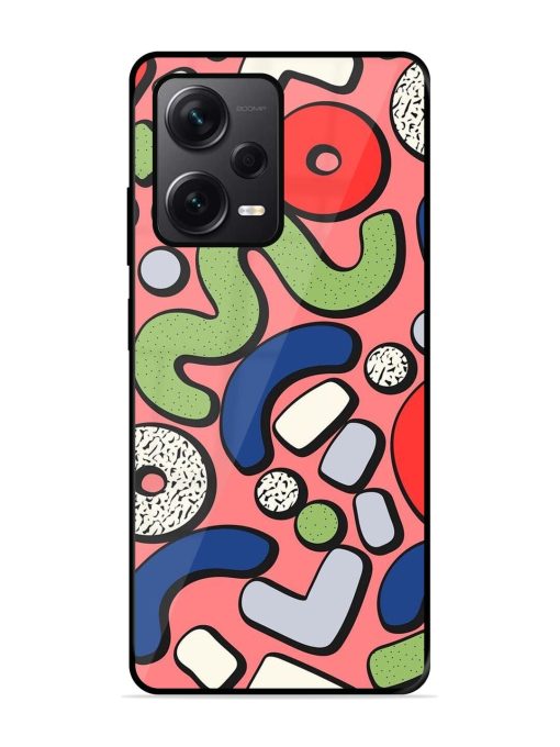 Groovy Geometric Shapes Glossy Soft Edge Case for Xiaomi Redmi Note 12 Pro Plus (5G) Chachhi