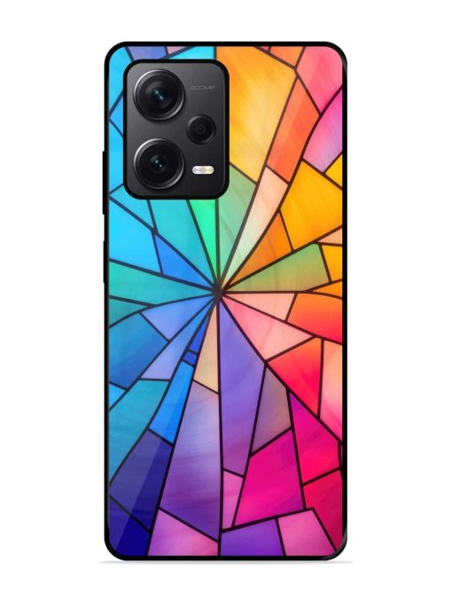 Stained Glass Kaleidoscope Of Colors Glossy Soft Edge Case for Xiaomi Redmi Note 12 Pro Plus (5G) Chachhi