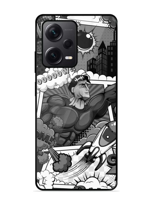 Comic Book Chaos Glossy Soft Edge Case for Xiaomi Redmi Note 12 Pro Plus (5G) Chachhi