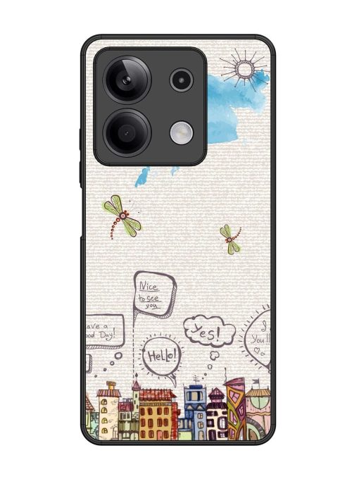 Doodle City Glossy Soft Edge Case for Xiaomi Redmi Note 13 (5G) Chachhi