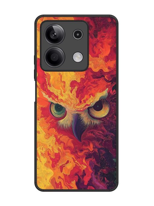 Fiery Owl Glossy Soft Edge Case for Xiaomi Redmi Note 13 (5G) Chachhi