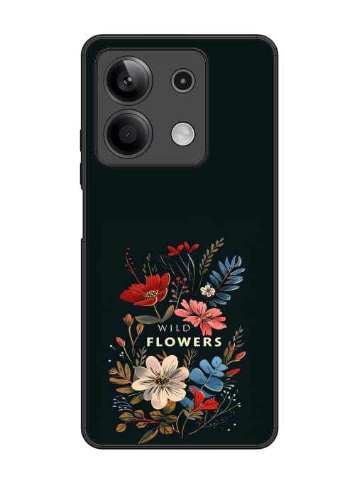 Dark Floral Glossy Soft Edge Case for Xiaomi Redmi Note 13 (5G) Chachhi