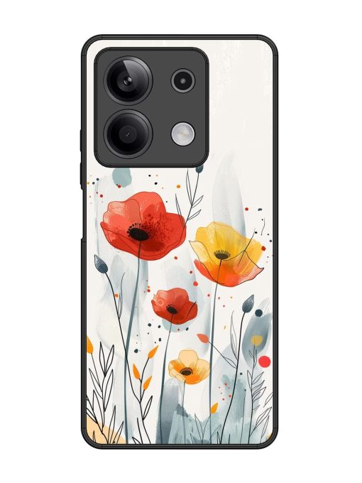 Poppy Fields Glossy Soft Edge Case for Xiaomi Redmi Note 13 (5G) Chachhi