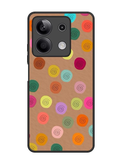 Swirly Dots On Kraft Glossy Soft Edge Case for Xiaomi Redmi Note 13 (5G) Chachhi