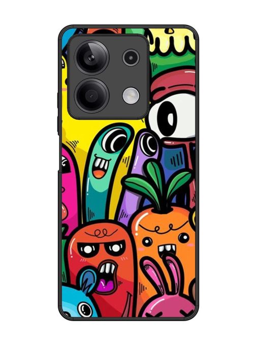 Whimsical Doodle Chaos Glossy Soft Edge Case for Xiaomi Redmi Note 13 (5G) Chachhi