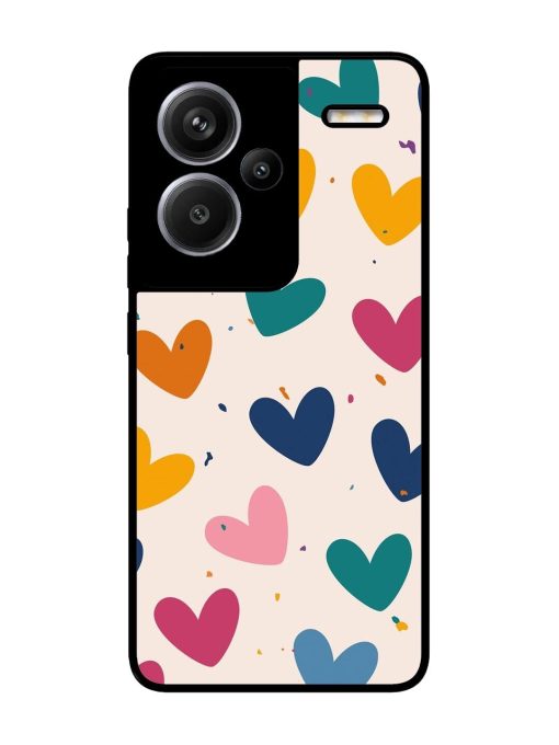 Rainbow Hearts Glossy Soft Edge Case for Xiaomi Redmi Note 13 Pro Plus (5G) Chachhi