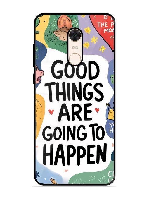 Uplifting Scribbles Glossy Soft Edge Case for Xiaomi Redmi Note 5 Chachhi