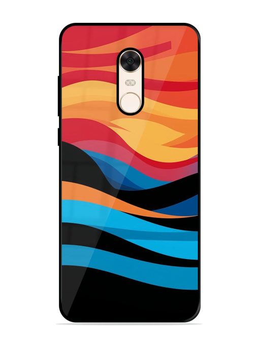 Blazing Currents Glossy Soft Edge Case for Xiaomi Redmi Note 5 Chachhi