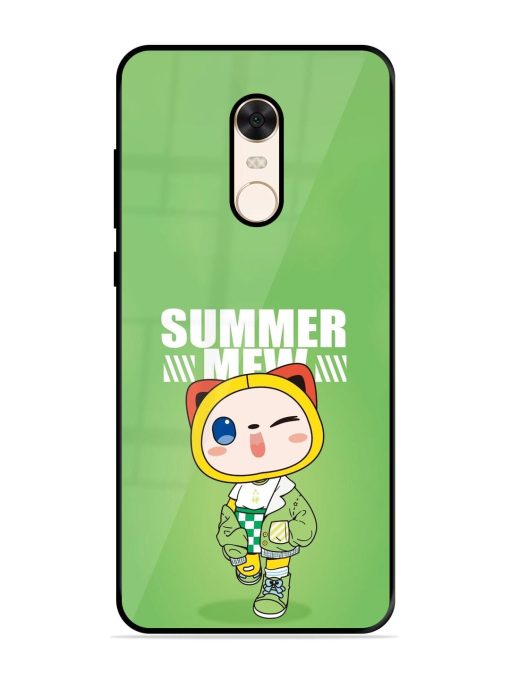 Purrfect Summer Glossy Soft Edge Case for Xiaomi Redmi Note 5 Chachhi