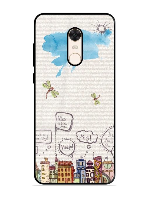 Doodle City Glossy Soft Edge Case for Xiaomi Redmi Note 5 Chachhi