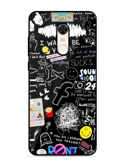 Doodle Diary Glossy Soft Edge Case for Xiaomi Redmi Note 5 Chachhi