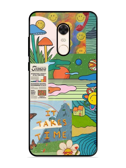 Groovy Vibes Glossy Soft Edge Case for Xiaomi Redmi Note 5 Chachhi