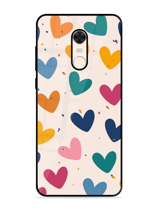 Rainbow Hearts Glossy Soft Edge Case for Xiaomi Redmi Note 5 Chachhi