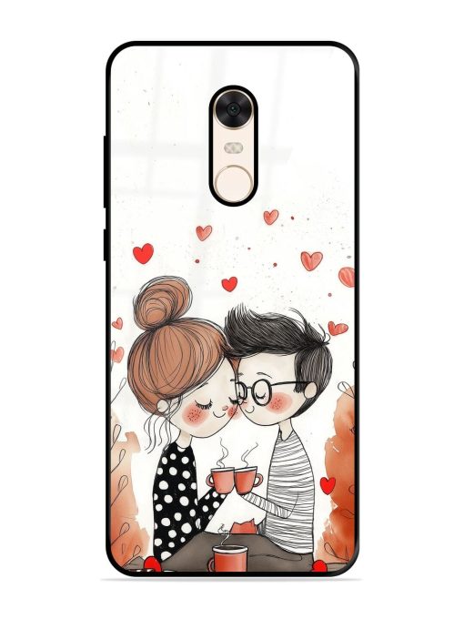 Couple Seating With Coffee Glossy Soft Edge Case for Xiaomi Redmi Note 5 Chachhi