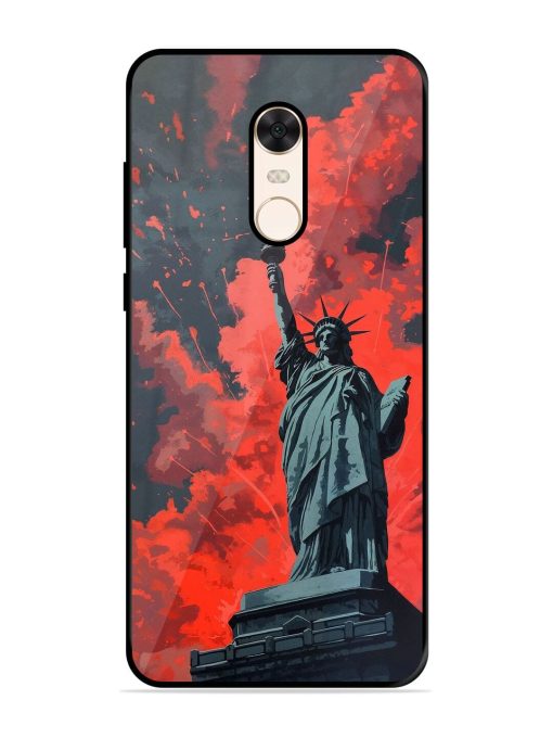 Lady Liberty'S Firework Finale Glossy Soft Edge Case for Xiaomi Redmi Note 5 Chachhi