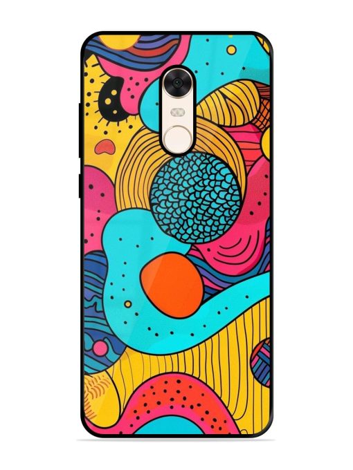 Psychedelic Patterns Glossy Soft Edge Case for Xiaomi Redmi Note 5 Chachhi