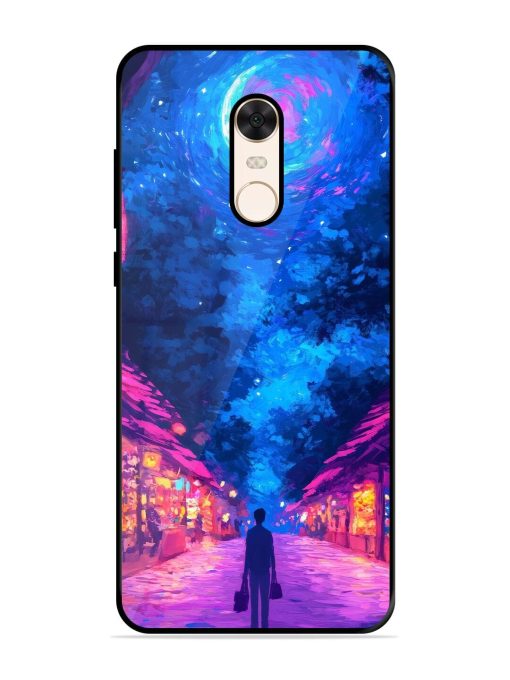 Neon Nightscape Glossy Soft Edge Case for Xiaomi Redmi Note 5 Chachhi