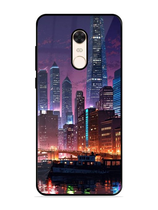 Neon Nightscape Glossy Soft Edge Case for Xiaomi Redmi Note 5 Chachhi