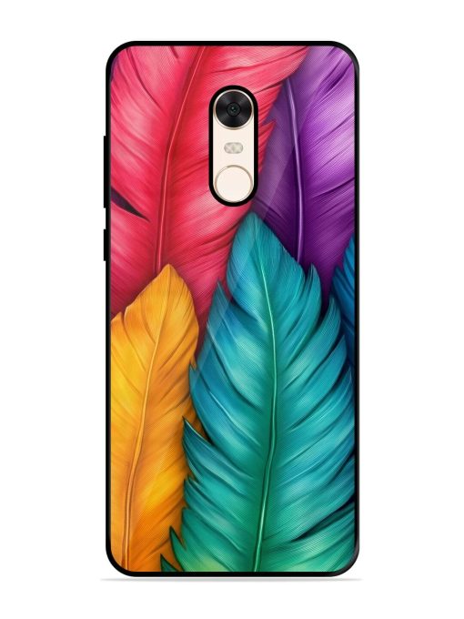 Rainbow Feathers Glossy Soft Edge Case for Xiaomi Redmi Note 5 Chachhi