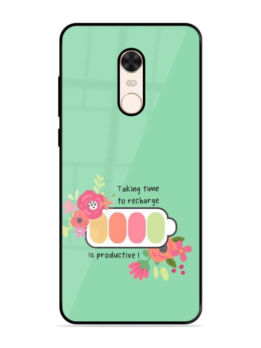 Recharge And Bloom Glossy Soft Edge Case for Xiaomi Redmi Note 5 Chachhi