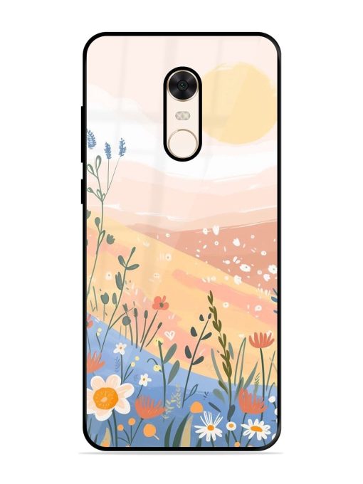 Golden Hour Blooms Glossy Soft Edge Case for Xiaomi Redmi Note 5 Chachhi