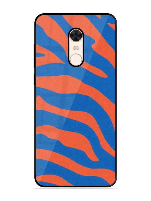 Zebra Stripes In Blue And Orange Glossy Soft Edge Case for Xiaomi Redmi Note 5 Chachhi