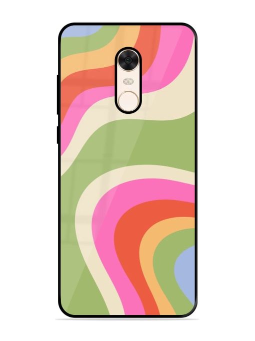 Wavy Rainbow Wonderland Glossy Soft Edge Case for Xiaomi Redmi Note 5 Chachhi