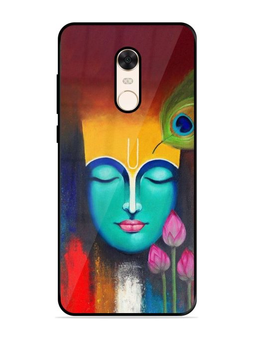 Divine Tranquility: The Face Of Krishna Glossy Soft Edge Case for Xiaomi Redmi Note 5