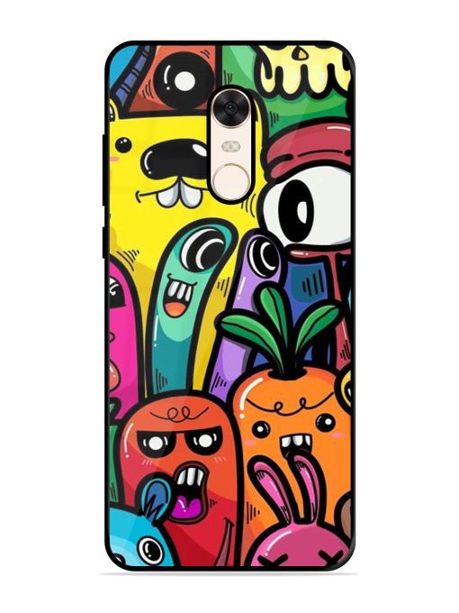 Whimsical Doodle Chaos Glossy Soft Edge Case for Xiaomi Redmi Note 5 Chachhi