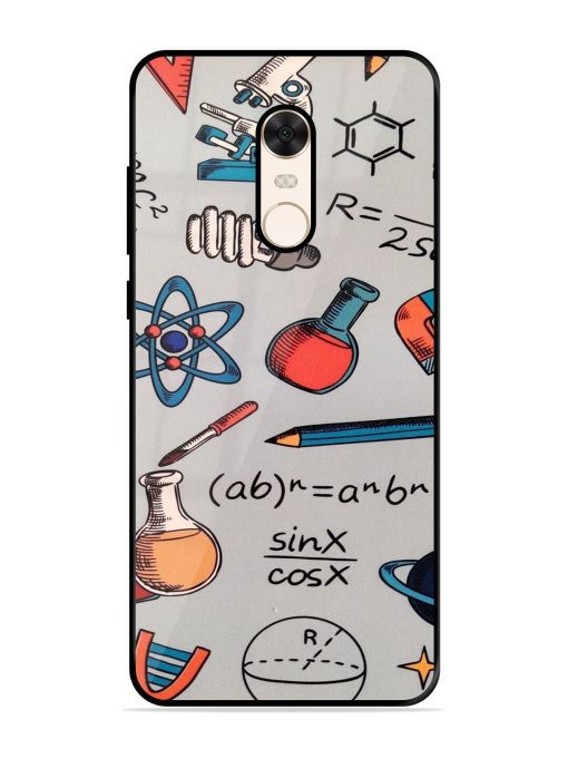 Science Doodle Delight Glossy Soft Edge Case for Xiaomi Redmi Note 5 Chachhi