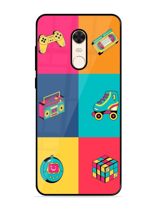 90S Throwback Grid Glossy Soft Edge Case for Xiaomi Redmi Note 5 Chachhi