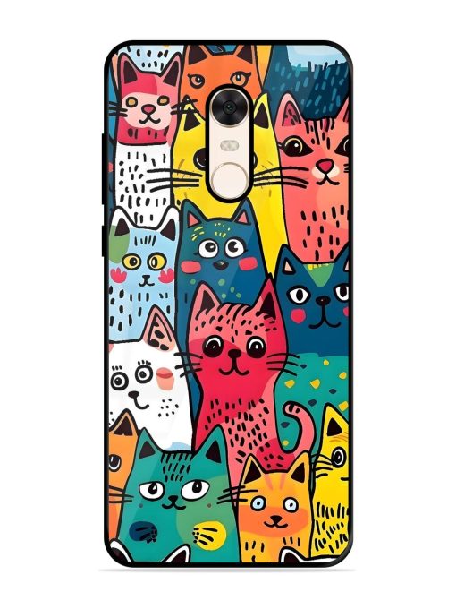 Feline Frenzy Glossy Soft Edge Case for Xiaomi Redmi Note 5 Chachhi