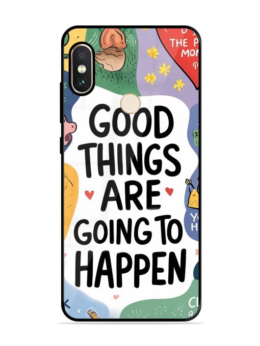 Uplifting Scribbles Glossy Soft Edge Case for Xiaomi Redmi Note 5 Pro Chachhi