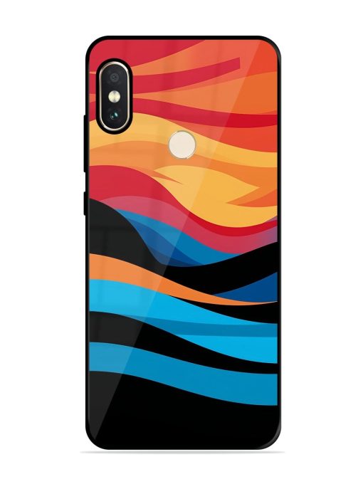 Blazing Currents Glossy Soft Edge Case for Xiaomi Redmi Note 5 Pro Chachhi