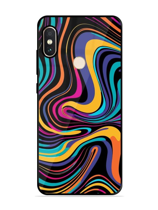 Psychedelic Swirl Glossy Soft Edge Case for Xiaomi Redmi Note 5 Pro Chachhi