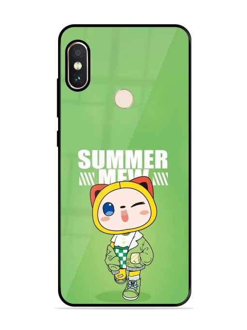 Purrfect Summer Glossy Soft Edge Case for Xiaomi Redmi Note 5 Pro Chachhi