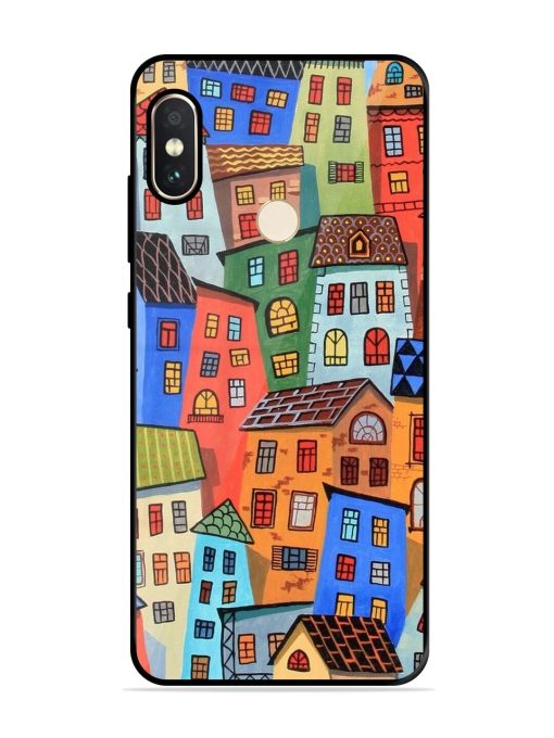 Rainbow House Glossy Soft Edge Case for Xiaomi Redmi Note 5 Pro Chachhi