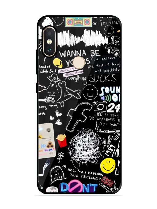 Doodle Diary Glossy Soft Edge Case for Xiaomi Redmi Note 5 Pro Chachhi