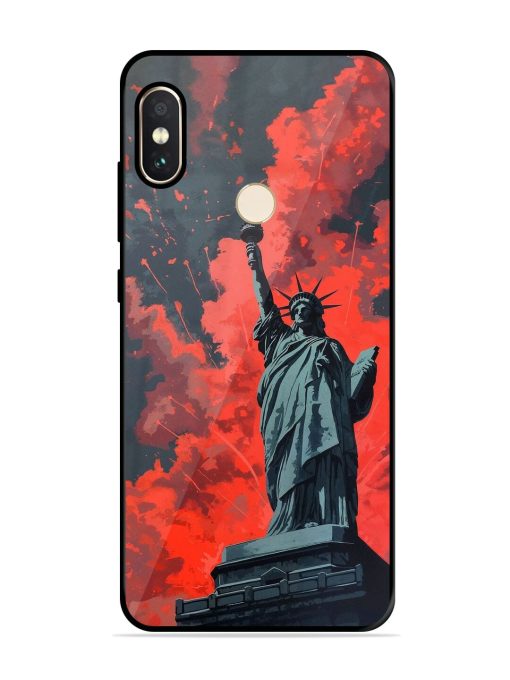 Lady Liberty'S Firework Finale Glossy Soft Edge Case for Xiaomi Redmi Note 5 Pro Chachhi