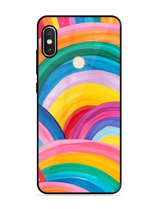 Rainbow Symphony Glossy Soft Edge Case for Xiaomi Redmi Note 5 Pro Chachhi