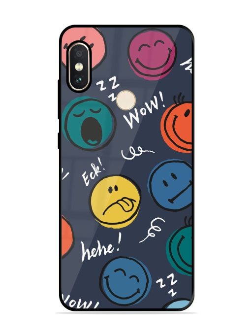 Emoticon Parade Glossy Soft Edge Case for Xiaomi Redmi Note 5 Pro Chachhi