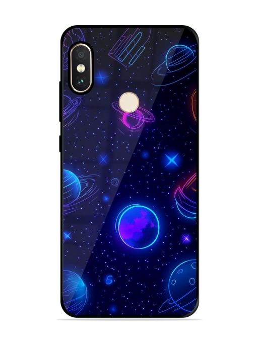 Neon Cosmos Glossy Soft Edge Case for Xiaomi Redmi Note 5 Pro Chachhi