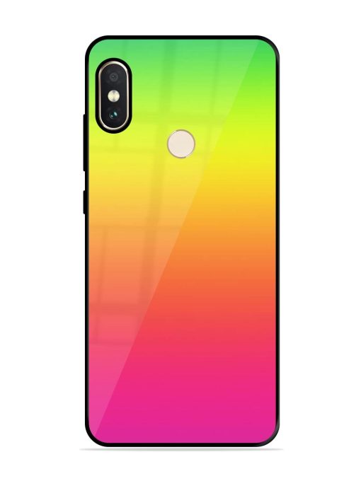 Rainbow Gradient Glossy Soft Edge Case for Xiaomi Redmi Note 5 Pro Chachhi