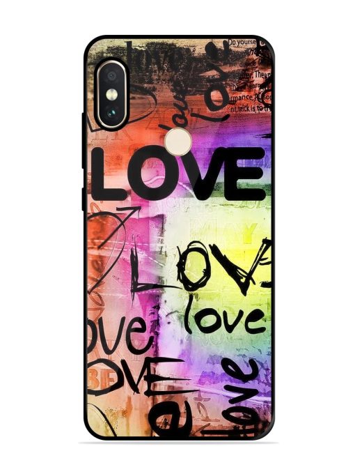 Love Graffiti Glossy Soft Edge Case for Xiaomi Redmi Note 5 Pro Chachhi