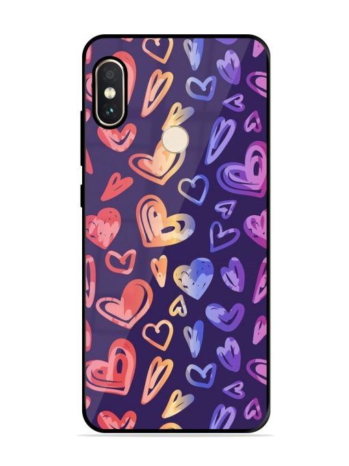 Rainbow Hearts Glossy Soft Edge Case for Xiaomi Redmi Note 5 Pro Chachhi