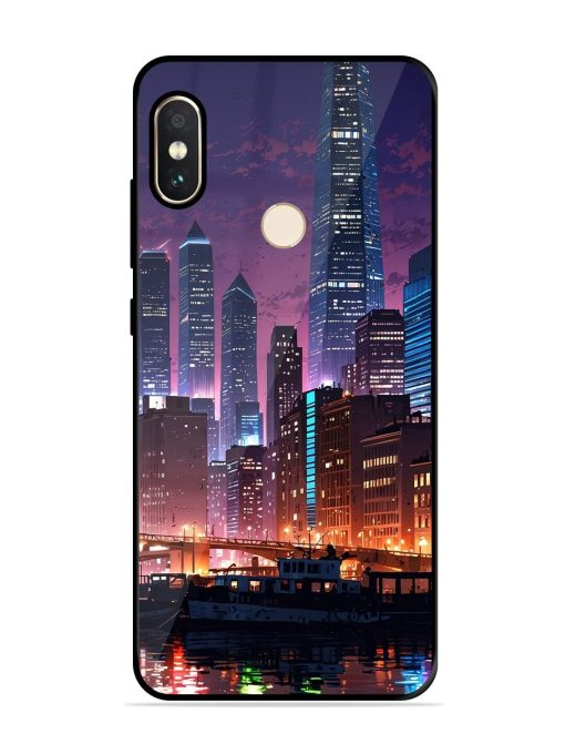 Neon Nightscape Glossy Soft Edge Case for Xiaomi Redmi Note 5 Pro Chachhi