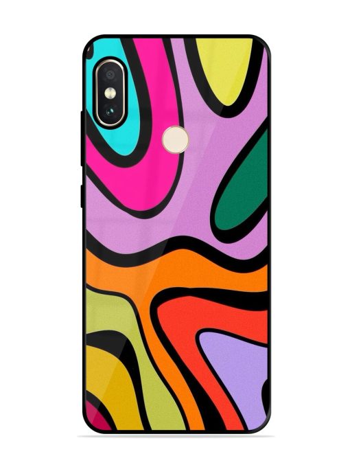 Groovy Swirls Glossy Soft Edge Case for Xiaomi Redmi Note 5 Pro Chachhi