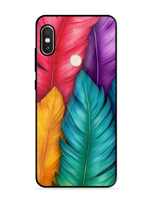 Rainbow Feathers Glossy Soft Edge Case for Xiaomi Redmi Note 5 Pro Chachhi